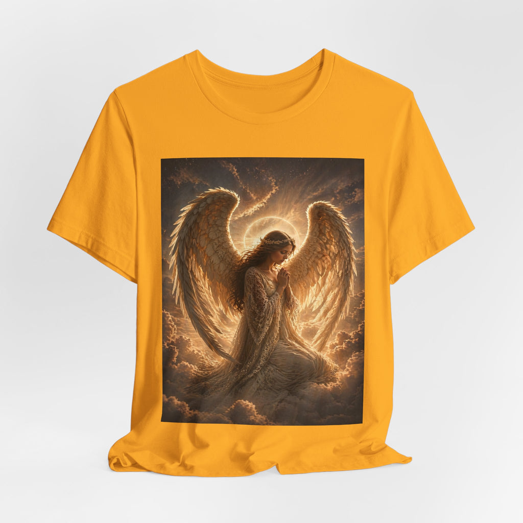 Angel Wings T-Shirt — Golden Seraph Prayer Tee