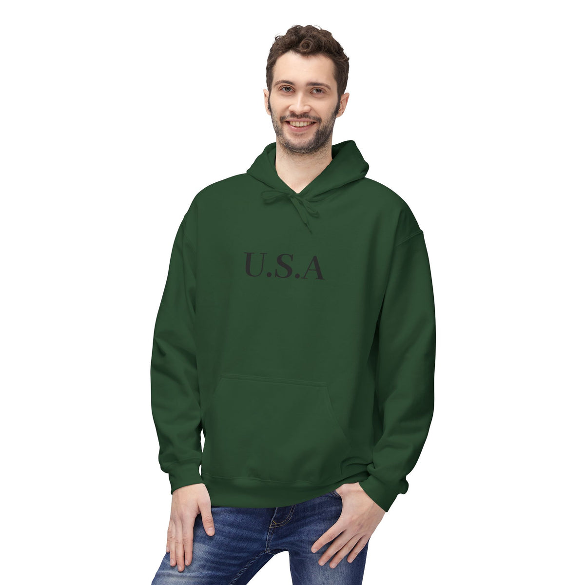 USA Minimalist Hoodie - Classic Patriotic Pullover