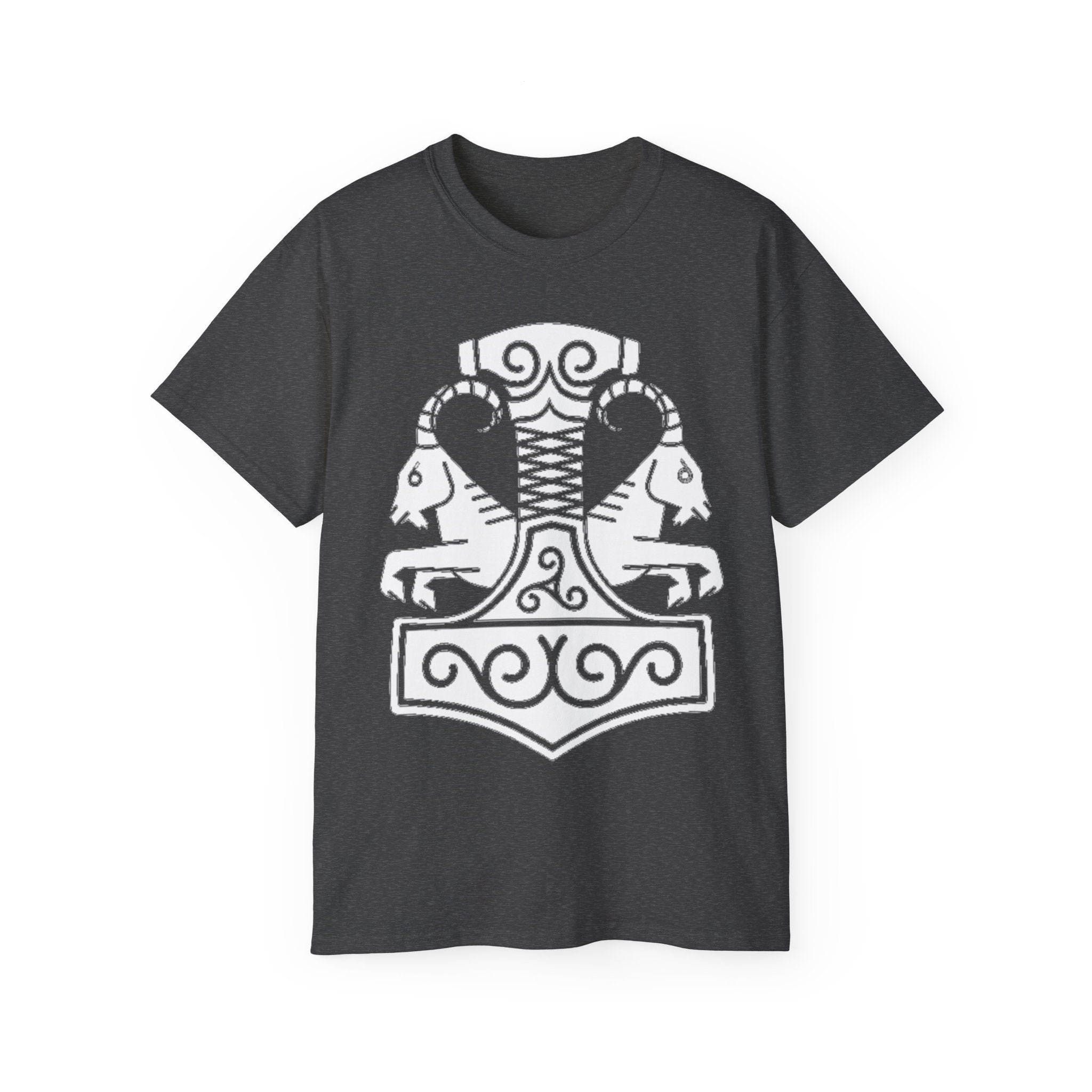 The Goat – Heidrun, The Source of Strength Cotton T-Shirt — Norse Viking Rune Design