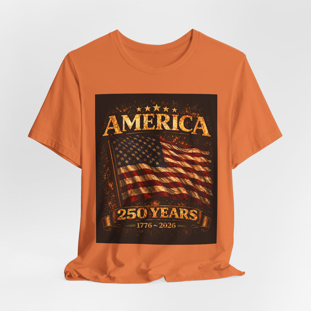 America 250 Years Flag T-Shirt — 1776–2026 Patriotic Tee