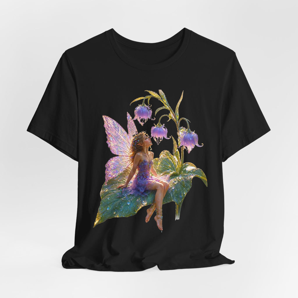 Fairy Garden T‑Shirt — Watercolor Fairy on Bellflower Tee