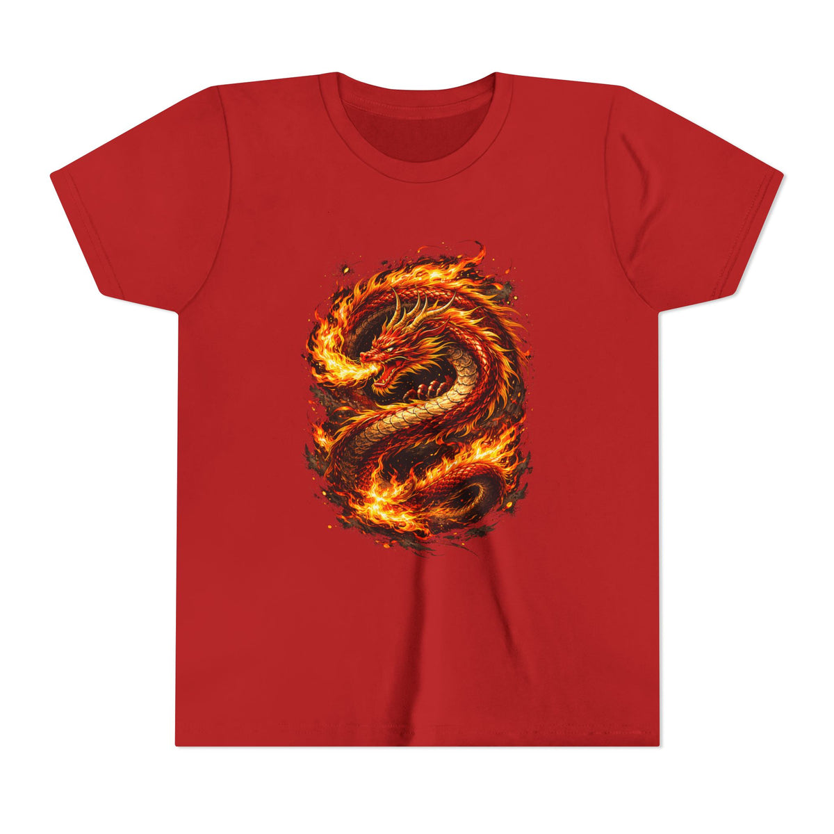 Youth Tee — Fiery Dragon Graphic Shirt