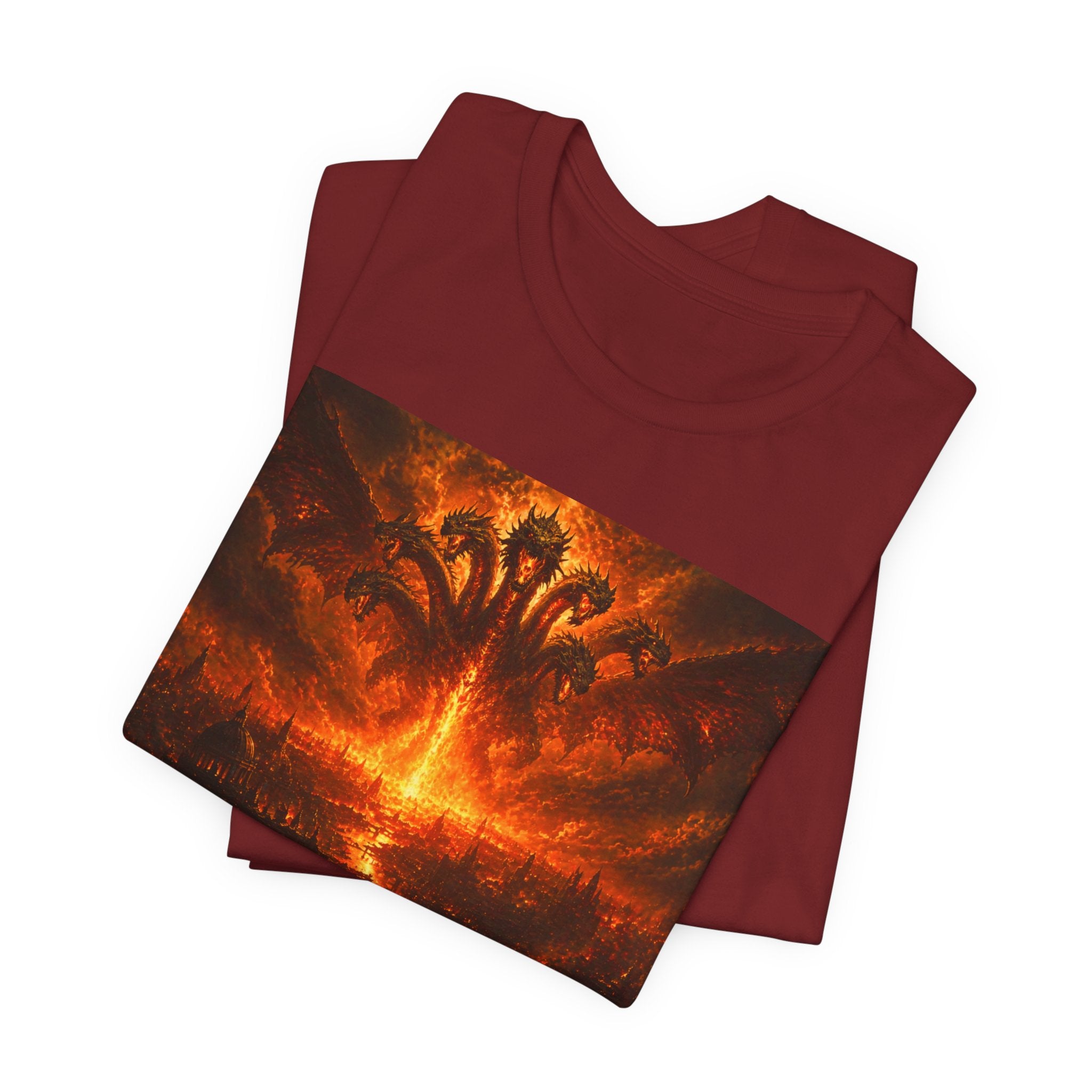 The seven headed dragon from the end of times T‑Shirt — Dark Graphic Tee