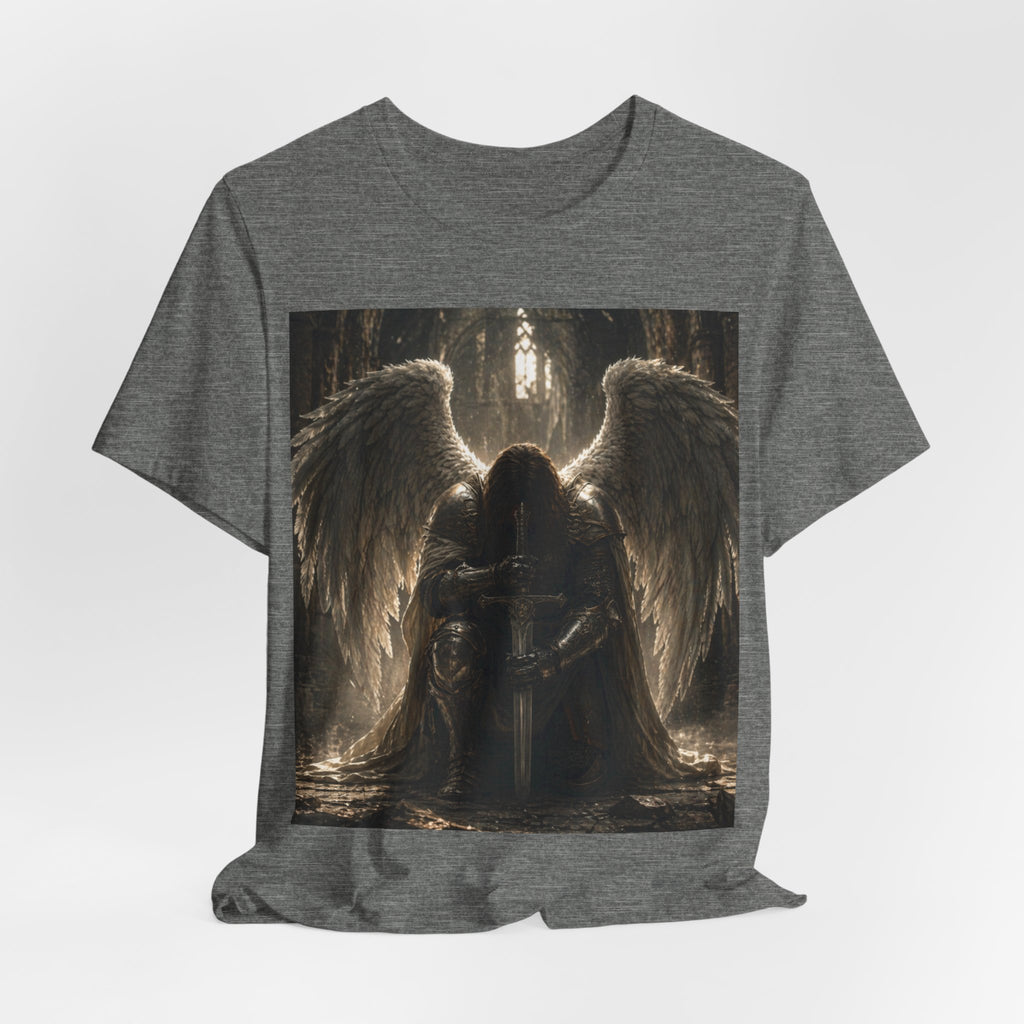 Dark Angel Graphic Tee — Gothic Winged Angel Art T-Shirt