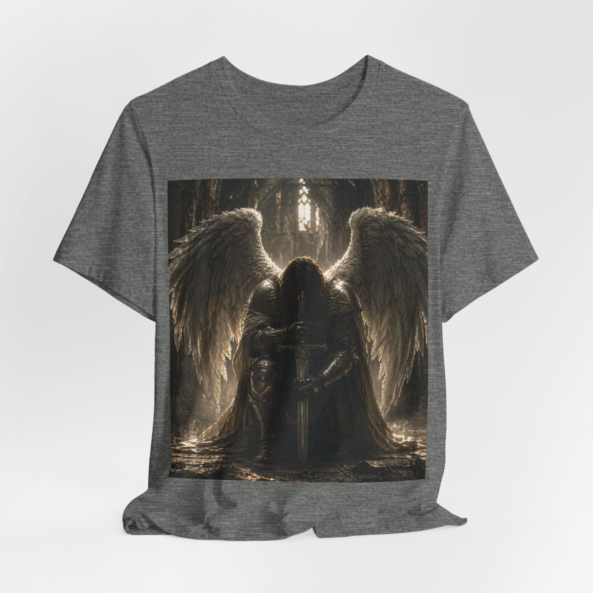 Dark Angel Graphic Tee — Gothic Winged Angel Art T-Shirt