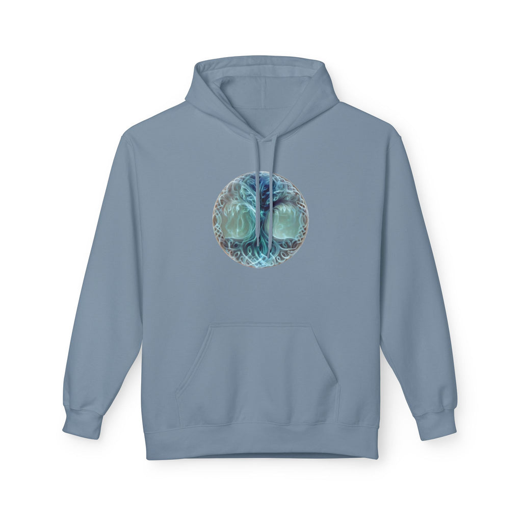 Yggdrasil tree of life-Cotton Hoodie — Ethereal Sea Skull Graphic Hoodie