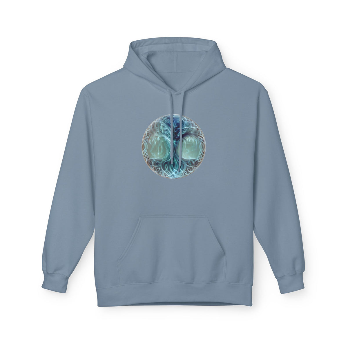 Yggdrasil tree of life-Cotton Hoodie — Ethereal Sea Skull Graphic Hoodie