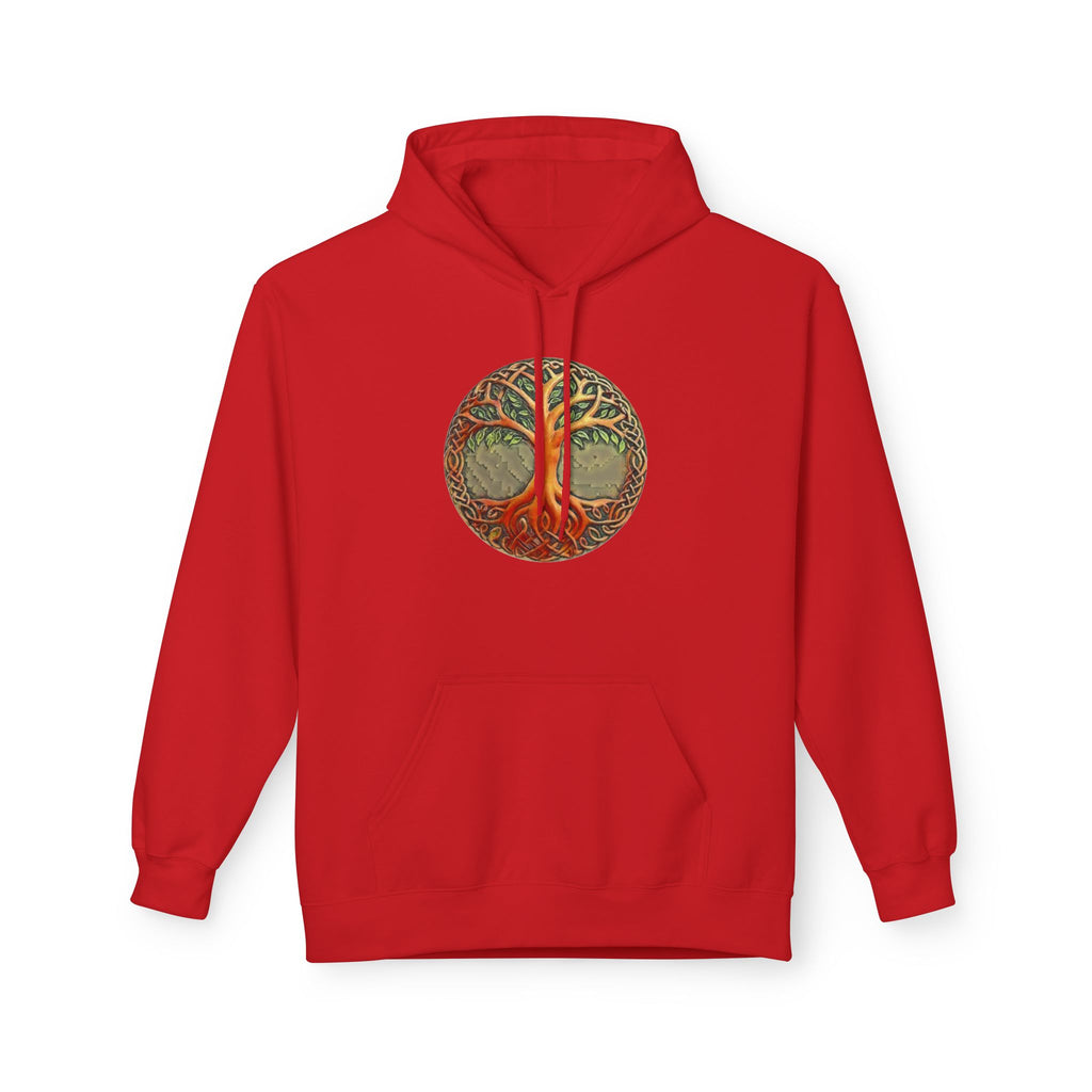 Yggdrasil Tree of Life Cotton Hoodie — Vintage Botanical Forest Graphic