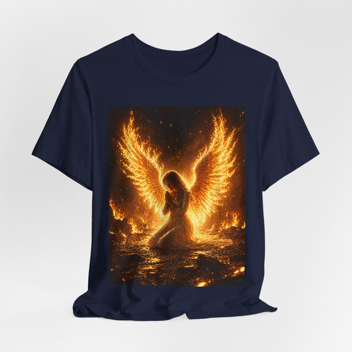 Phoenix Angel Tee — Fiery Winged Angel Graphic T-Shirt