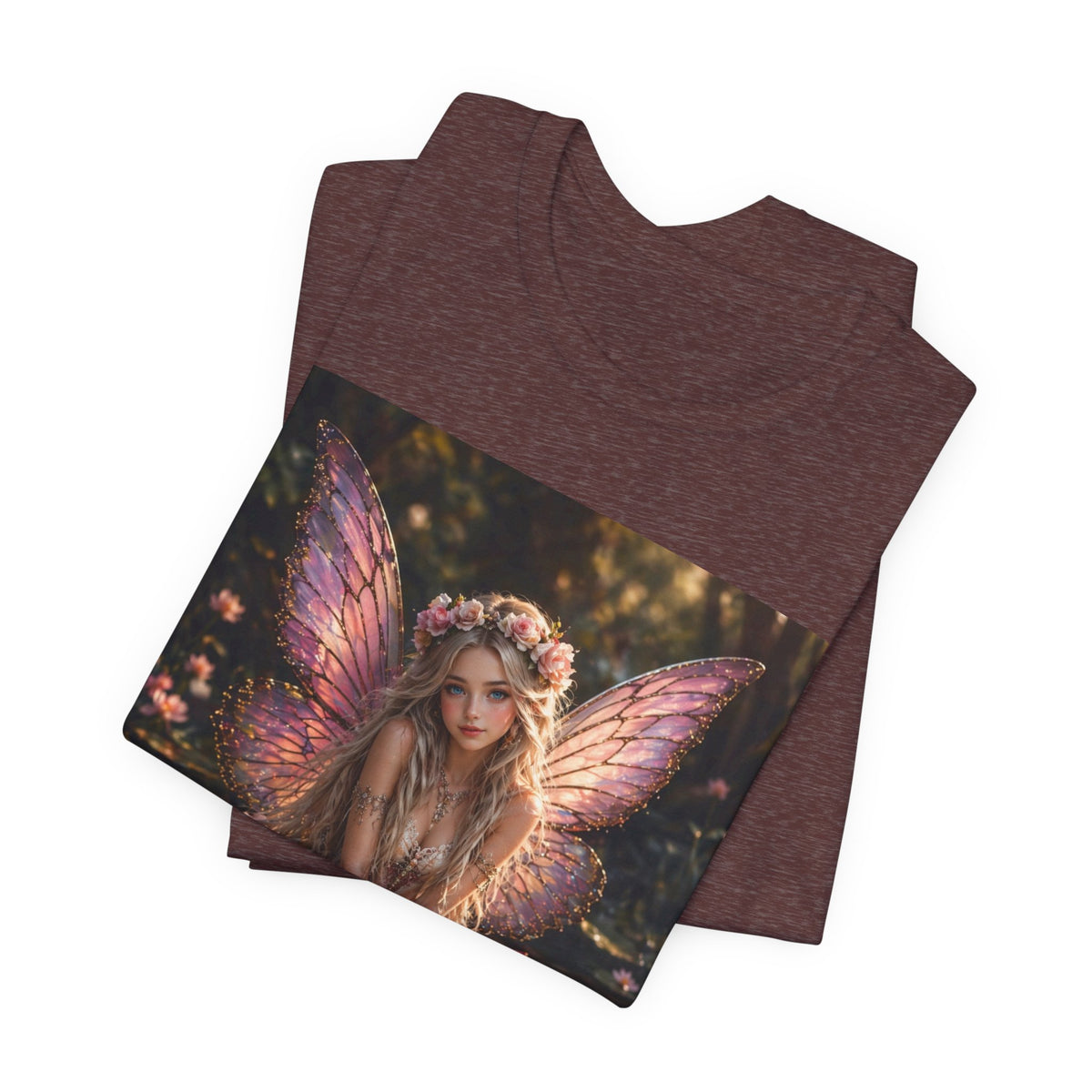 Fairy Lotus T-Shirt — Enchanted Winged Fairy Graphic Tee