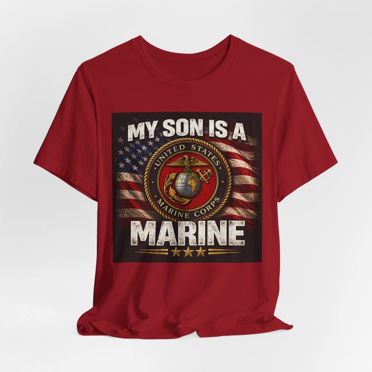 Marine Parent T-Shirt – “My Son Is A Marine” Patriotic USMC Tee