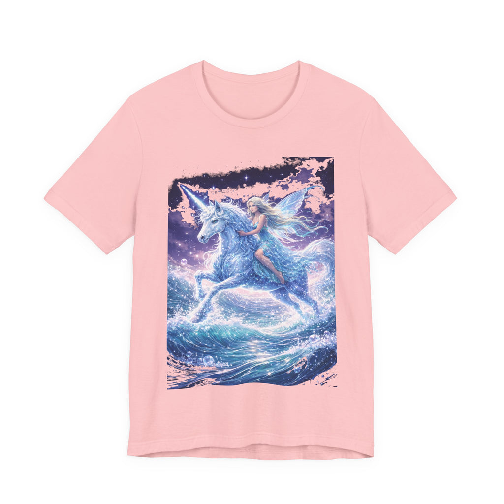 Mystical Unicorn Rider T‑Shirt – Fantasy Pegasus Night Sky Graphic Tee
