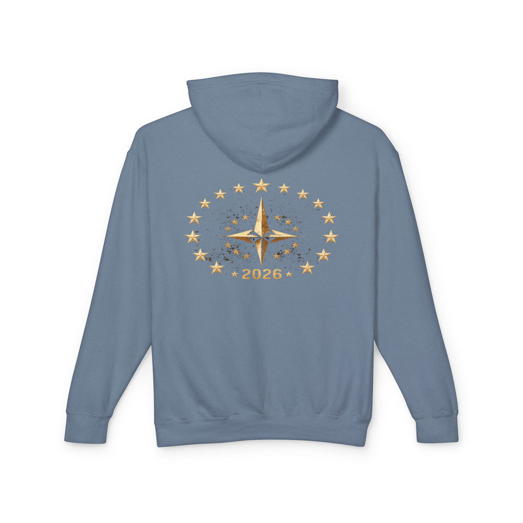 United By The Stars Eagle Flag Hoodie — "Stronger Together" Patriotic Military Veteran Pullover