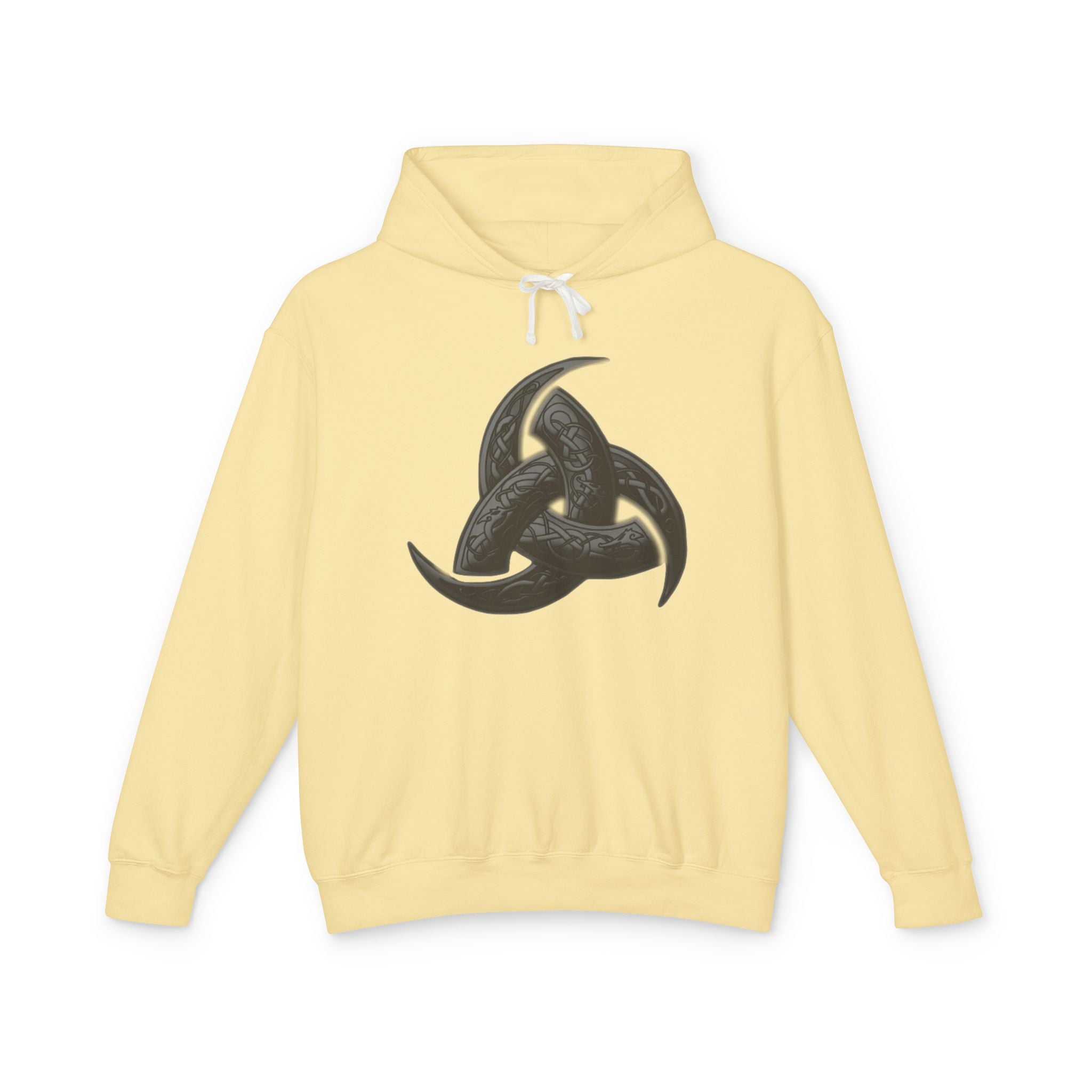 The Triple Horn of Odin is Viking Triskelion Hoodie — Norse Knot Symbol Lightweight Hooded Sweatshirt
