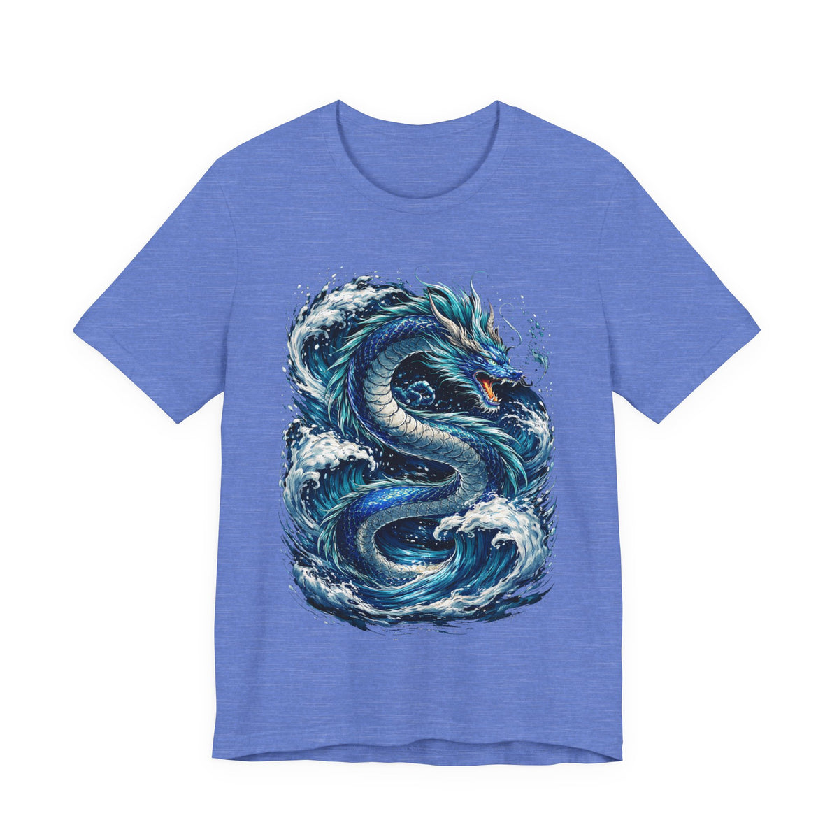 Ocean Dragon Graphic Tee — Blue Wave Serpent T-Shirt