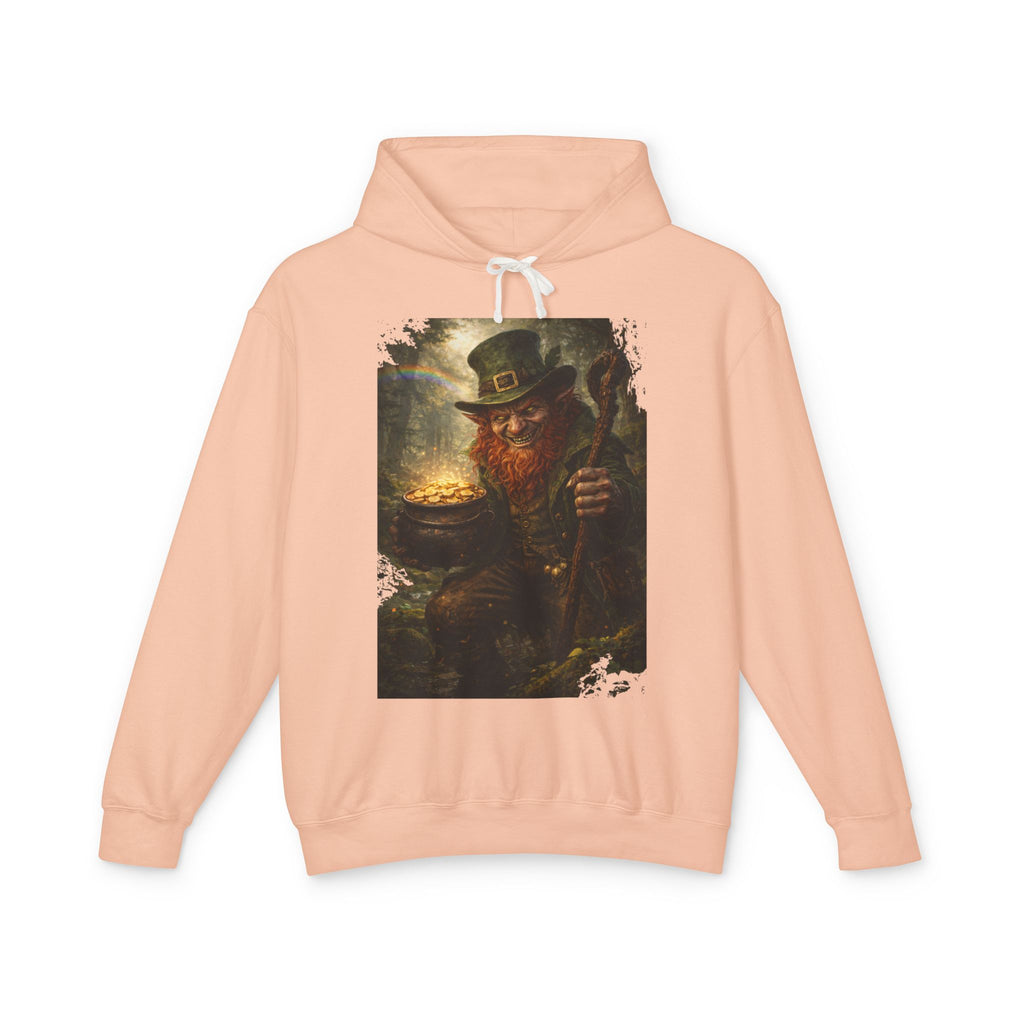 St. Patrick’s Day Leprechaun Hoodie — Vintage Pot of Gold Illustration