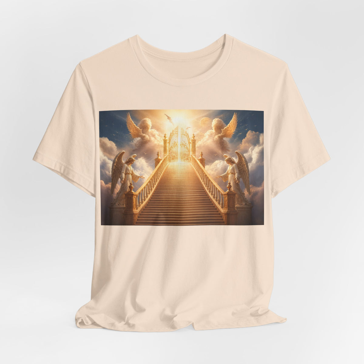 Heavenly Stairway T‑Shirt — Golden Gates Angelic Design