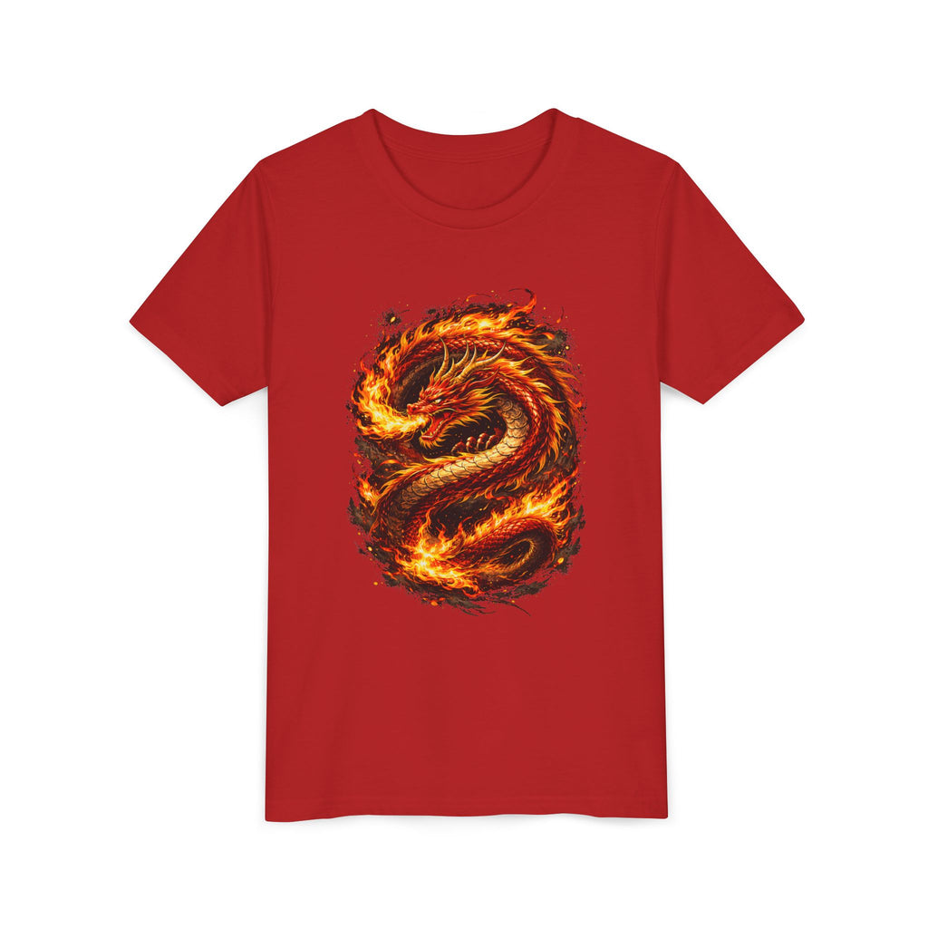Youth Tee — Fiery Dragon Graphic Shirt