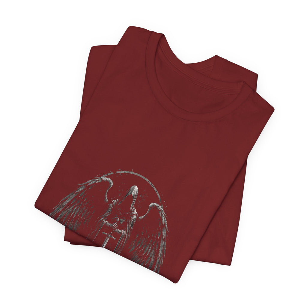 Guaediand Angel Wings Tee — Gothic Guardian Angel Short Sleeve Shirt
