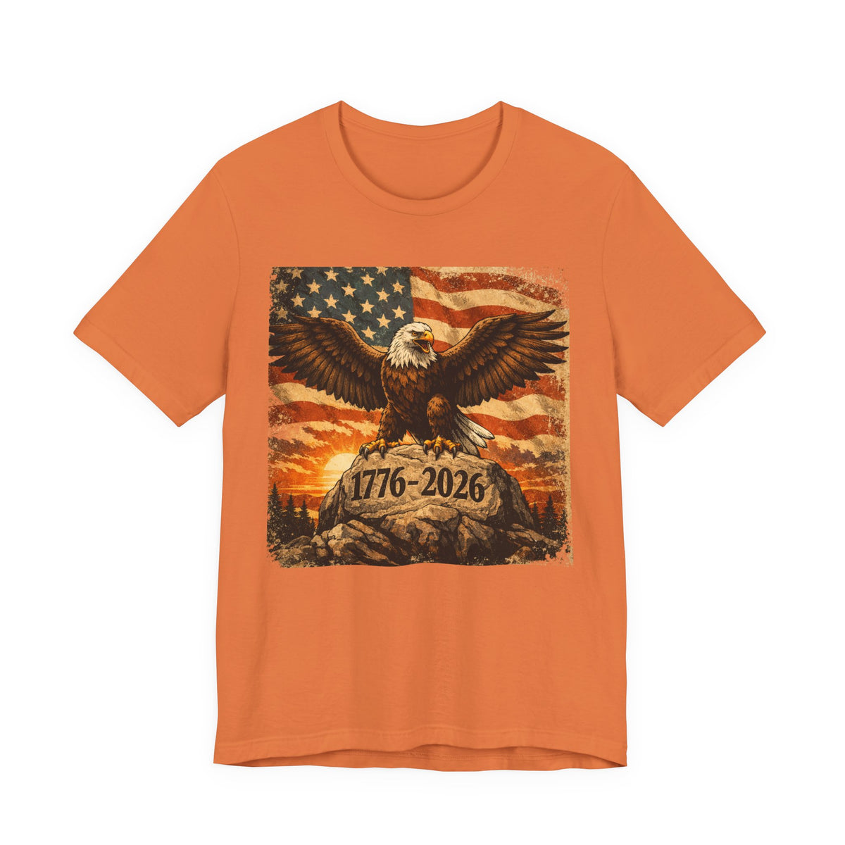 Patriotic Eagle Tee — 1776-2026 American Flag Graphic T-Shirt