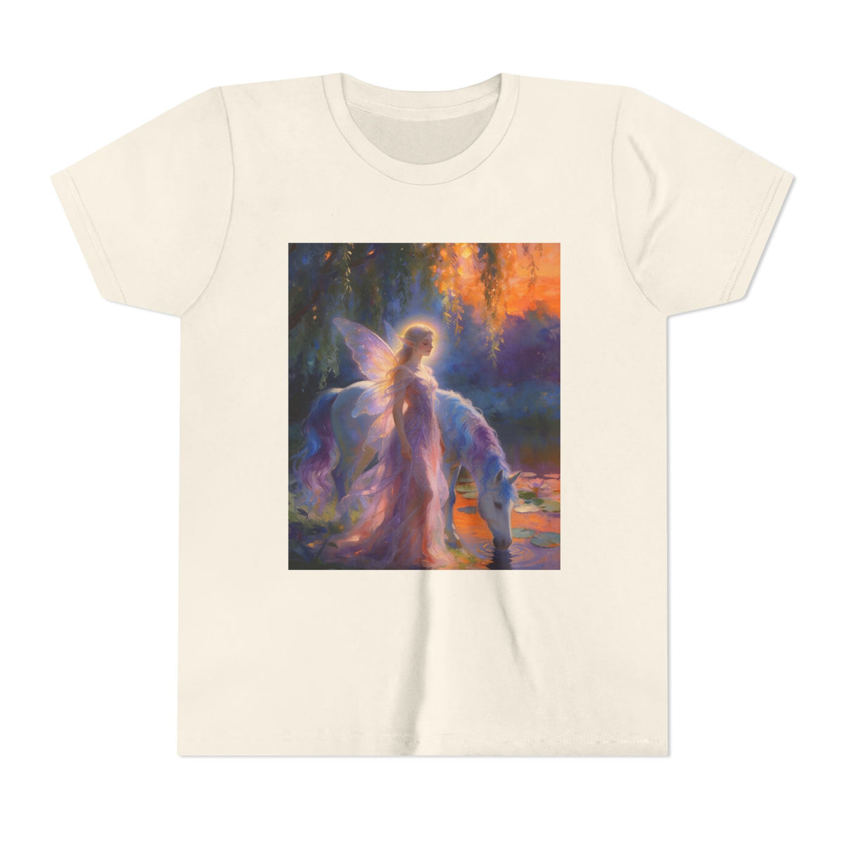 Fairy and Unicorn Youth Tee — Magical Fantasy Kids T-Shirt