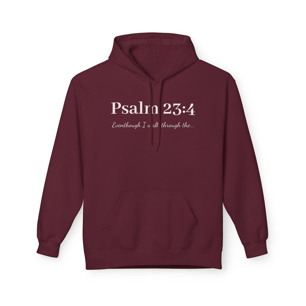 Psalm 23:4 Hoodie — Christian Faith Scripture Sweatshirt