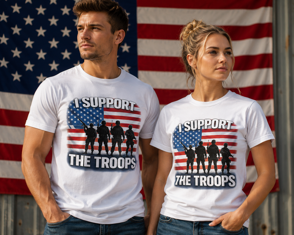 I support the troops- Unisex Jersey Short Sleeve Tee