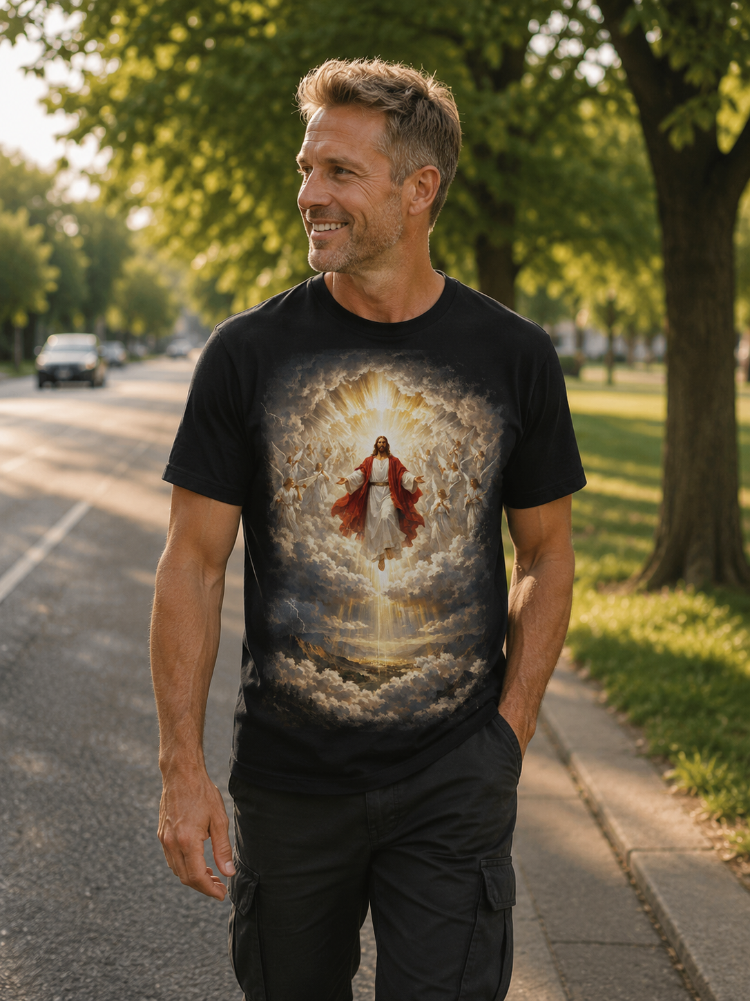 Jesus Ascension T-Shirt — Redeemer in Glory Christian Tee
