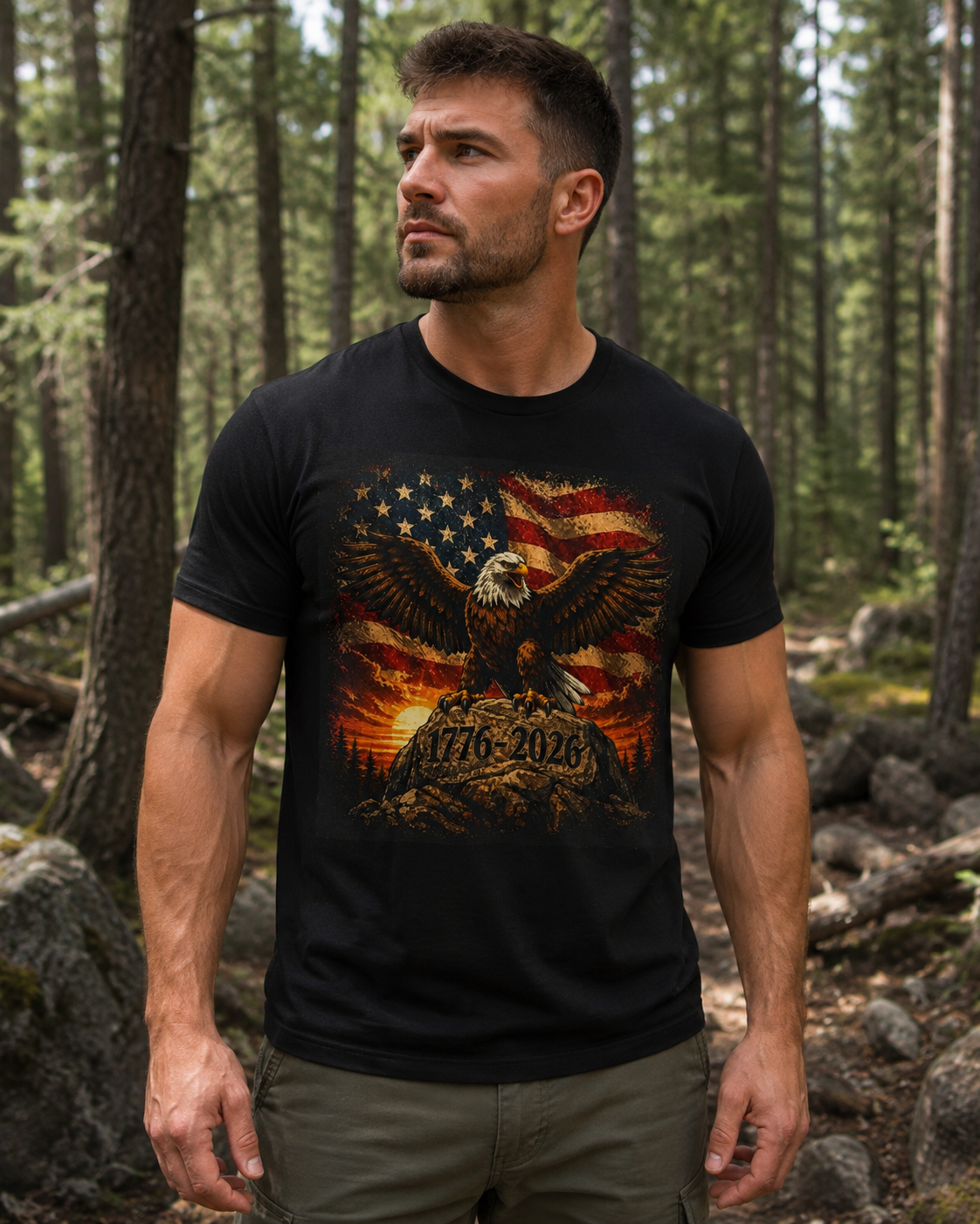 Patriotic Eagle 1776–2026 T-Shirt