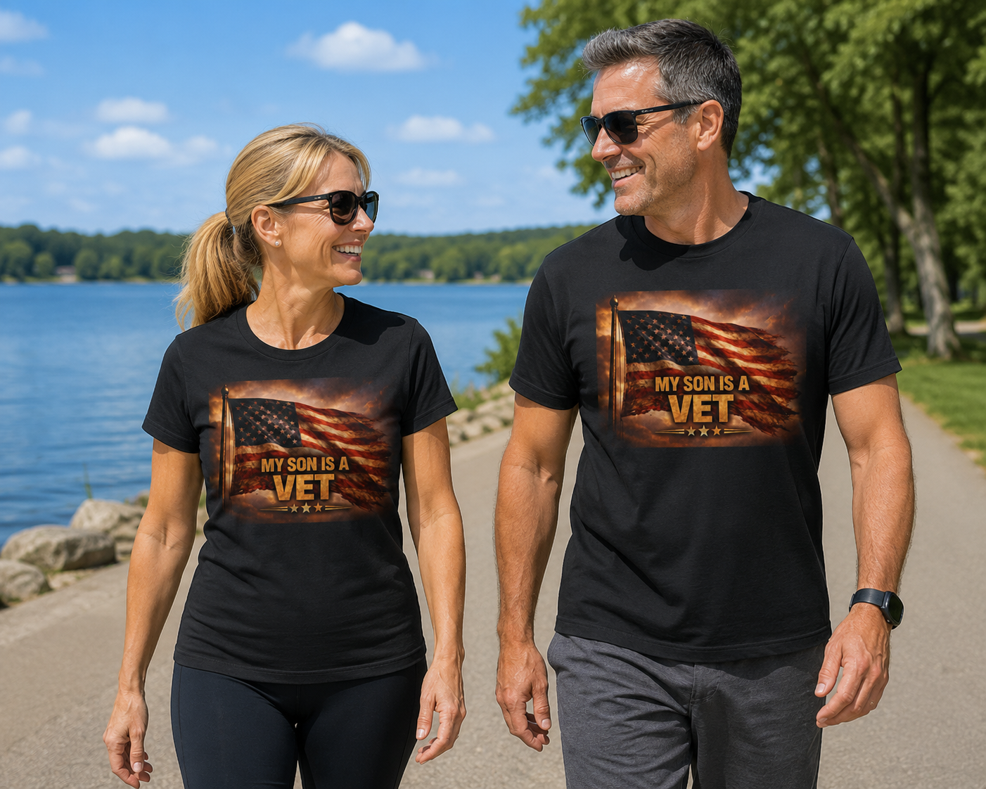 My son is a VET----Unisex Jersey Short Sleeve Tee