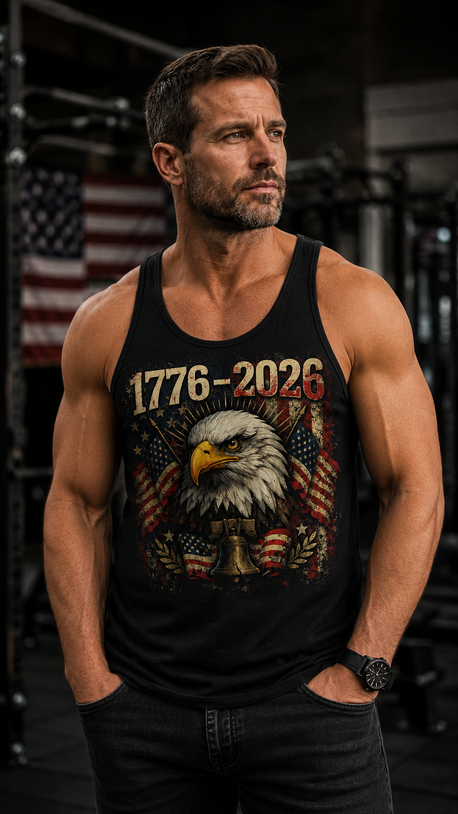 Patriotic Eagle 1776-2026 Tank Top