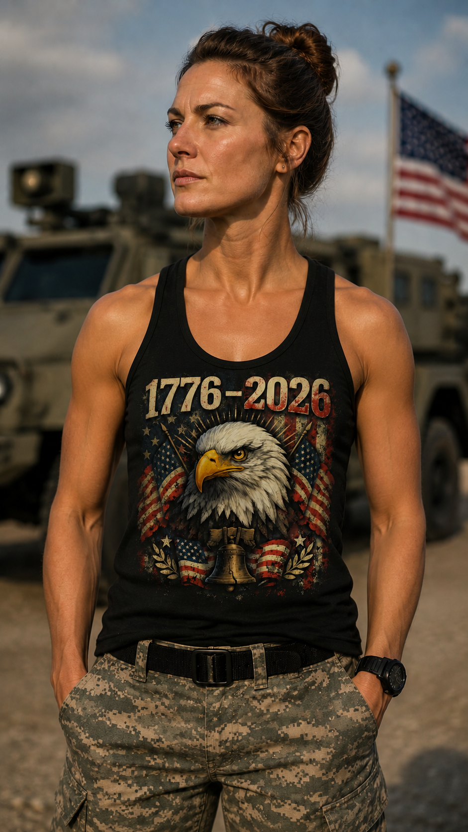 Patriotic Eagle 1776-2026 Tank Top