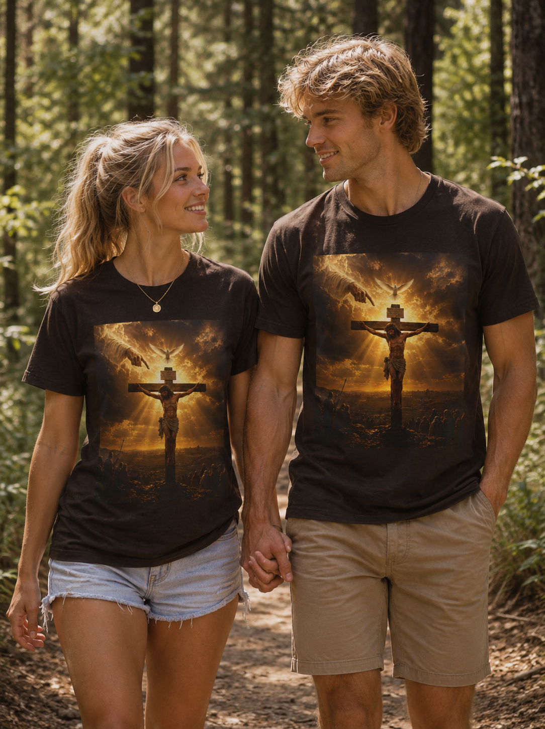 Crucifixion Sunrise T-Shirt — Christian Faith Graphic Tee