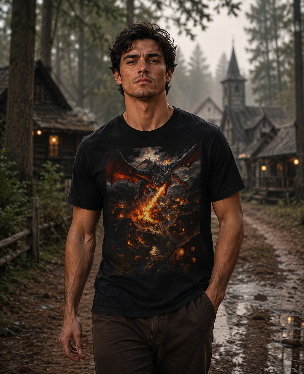 Dragon Fire T‑Shirt — Epic Fire‑Breathing Dragon Graphic Tee