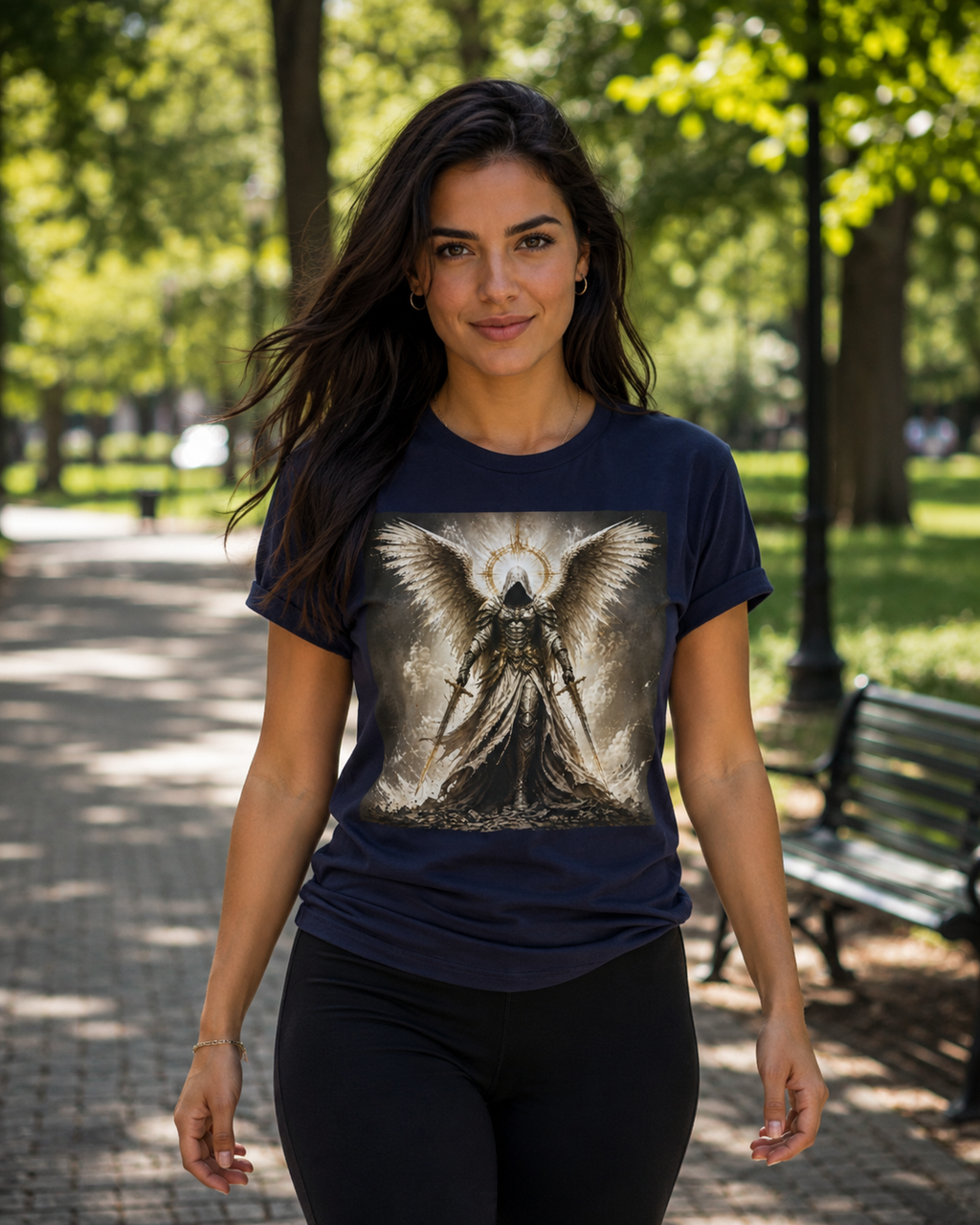 Angel Warrior T-Shirt — Gothic Archangel Graphic Tee